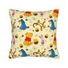 Federa per Cuscino Quadrata Cartone Animato Winnie the Pooh Poliestere Decorativa Maialino Tigro Ih-Oh, Federa 45*45cm