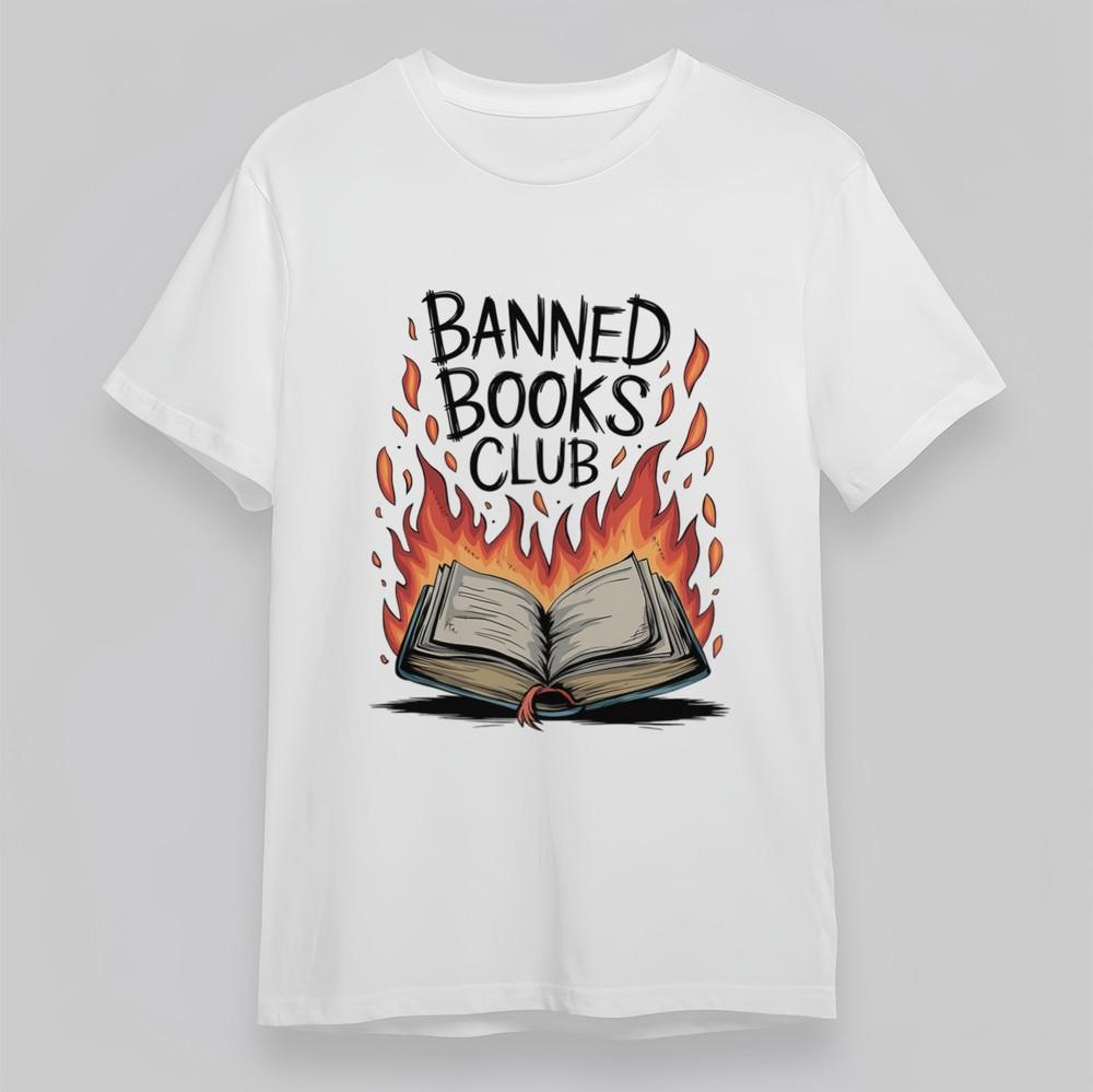 

Women s Plus Size Comfortable Classic T Shirt Fiery Book Symbol Literary Art Tee 2XL