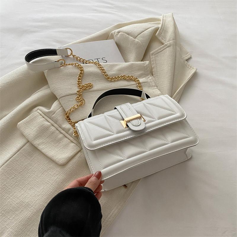 Stylish 2024 Pu Leather Shoulder Bag Trendy Korean Fashion Small Square Bag For Women