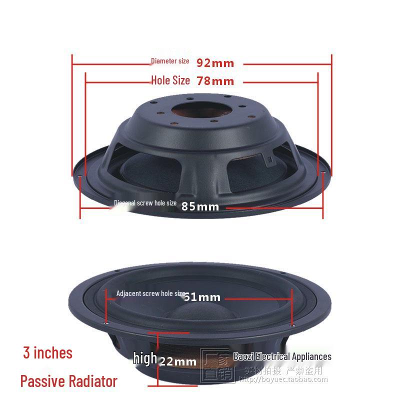 34568 Inch Passive Radiator Bass Speaker Unit