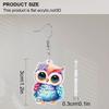 2D Flat Cute Acrylic Owl Earrings - Dangle Cartoon Owl Jewelry for Women Lovers Gifts