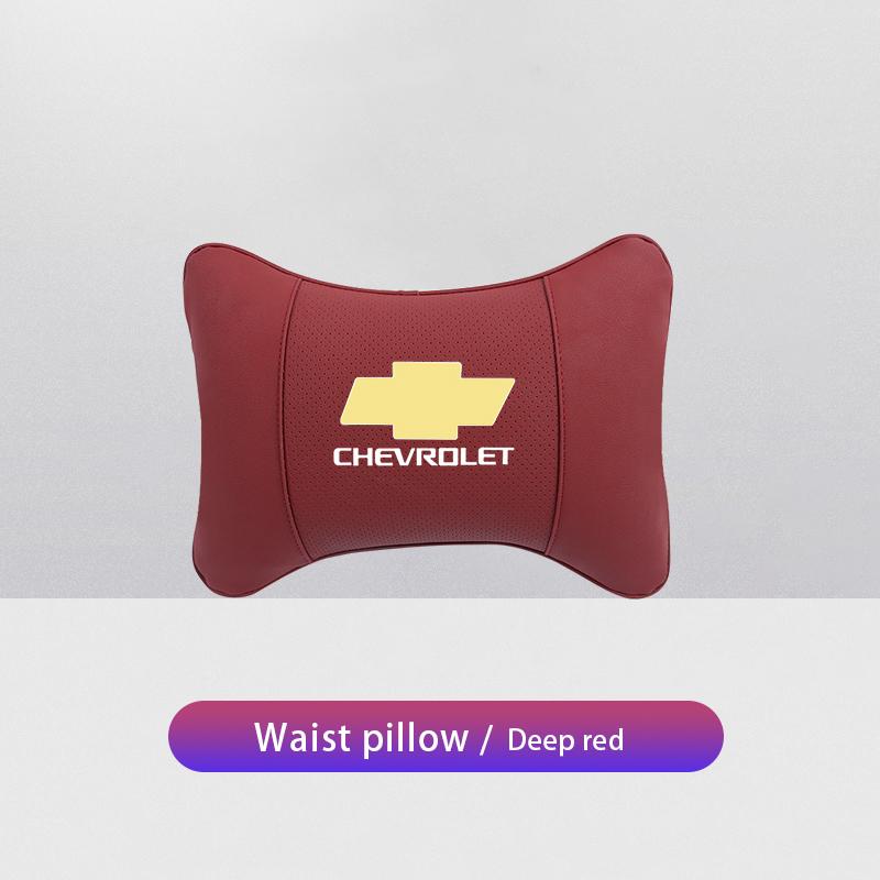1Pcs Car Seat Headrest Auto Logo Neck Pillow For Chevrolet Z71 Aveo Impala Lacetti Malibu Sail SS Cruze Sonic Silverado Trax