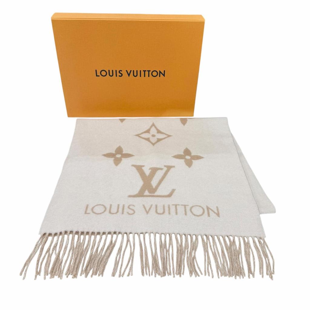 Great LOUIS VUITTON Scarf muffler reykjavik cashmere Women M78123 Used