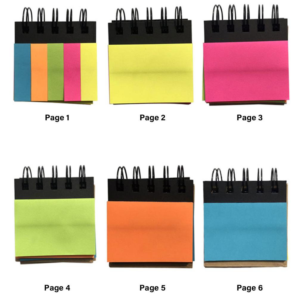 Hard Cover Note Pads Small Spiral Notebook Self-Adhesive Sticky Note Combination Memo Pads School Office Supplies