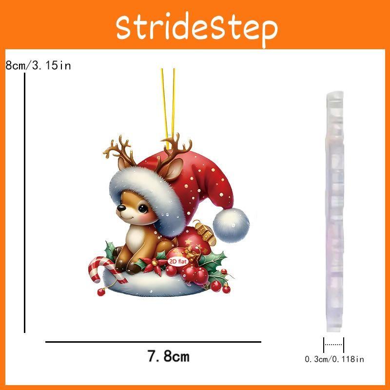 Hanging Christmas Car Accessories Acrylic Material Festive Vehicle Decoration