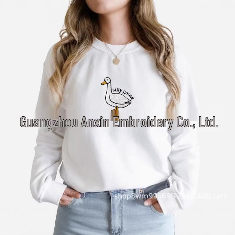 Silly Goose Embroidered Hooded Sweatshirt - Custom Ready-to-Wear