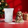 Christmas Candle Silicone Mould Dog Figurine Silicone Mold For Epoxy Resin Craft Handmade Candle Soap Chocolate Baking