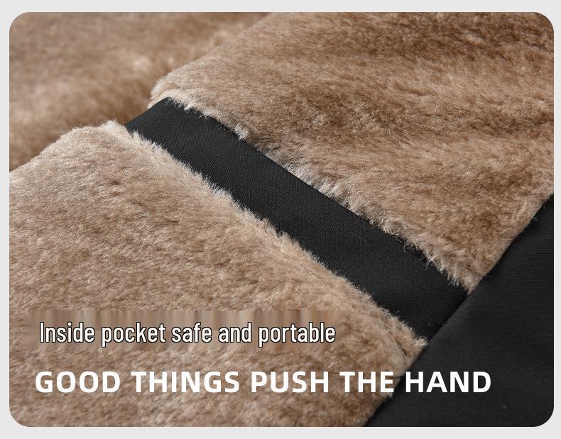 High-Quality Men's Hooded Workwear Jacket - Unisex Solid Color, Plus Velvet for Autumn & Winter