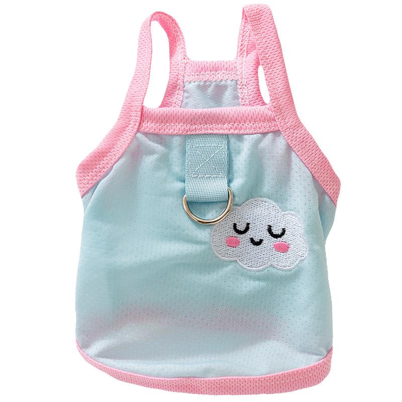 Dog Clothes Spring Summer Cool Ice Silk Suspender Teddy Bigbear Small Dog Vest Cat Pet Clothes