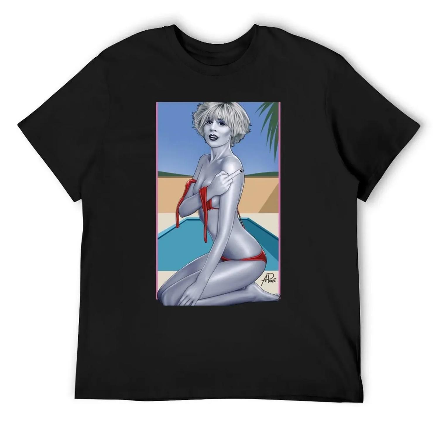 Киана Футболка винтажные футболки Блузка однотонная больших размеров мужская одежда S