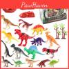 Portable Dinosaur Figurine Set For Kids With 17 Realistic Pvc Model Dinosaurs In Storage Box