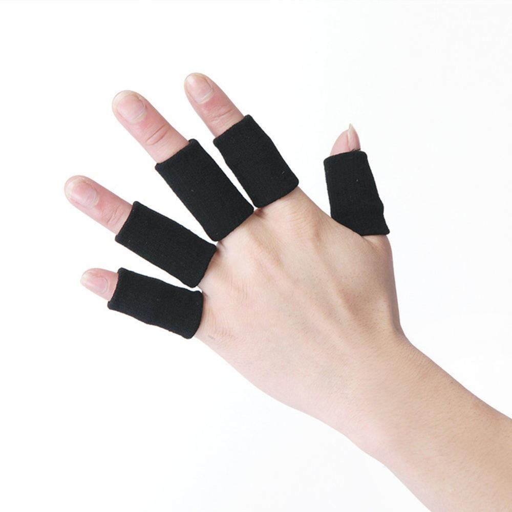 10pcs Finger Protection Thumb Brace Protector Guard Fitness Sport Basketball Gym Elastic Sleeves