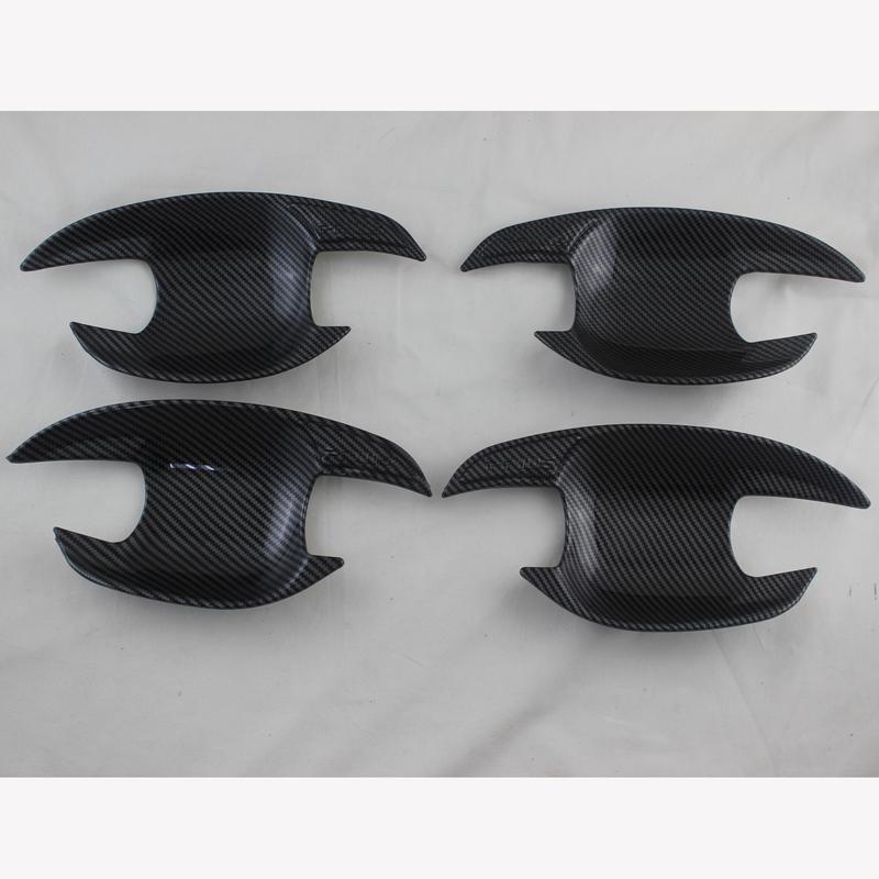 ABS Carbon Car Accessories Plated Door Handle Bowl Cover Trim Paste Style For Toyota Prius Prius30 Xw30 2010 2011 2012 2013 2015