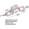 GBGS 30 Pcs 1" x 1" Square Tube Strap Clamp,U Shape Square Pipe Clamp,Stainless Steel 304