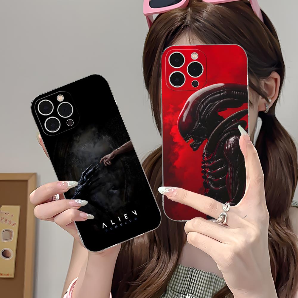 Alien Romulus Mobile Cell Phone Case for iPhone 17 16 15 14 13 12 11 X XR XS Air Pro Max Plus Mini Clear Colorful Cover Luxury