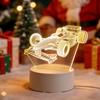 Racing 3D night light, 3D optical illusion light, atmosphere light suitable for bedroom, bedside and living room