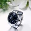 Stainless Steel Analog Quartz Watch Ring Waterproof Free Size Business Casual Fashion Accessory