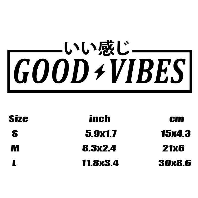 GOOD VIBESStickersdecal For Car Door And Window Decoration Stickers Car Accessories ,Fun Decorative Stickers, Motorcycle