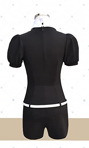 [Hosaku Co., Ltd.] Jewel Character Anime Character Uniform Costume Set with Gloves, Belt, Tie, and Shorts Dress for Halloween, Christmas, and Events (