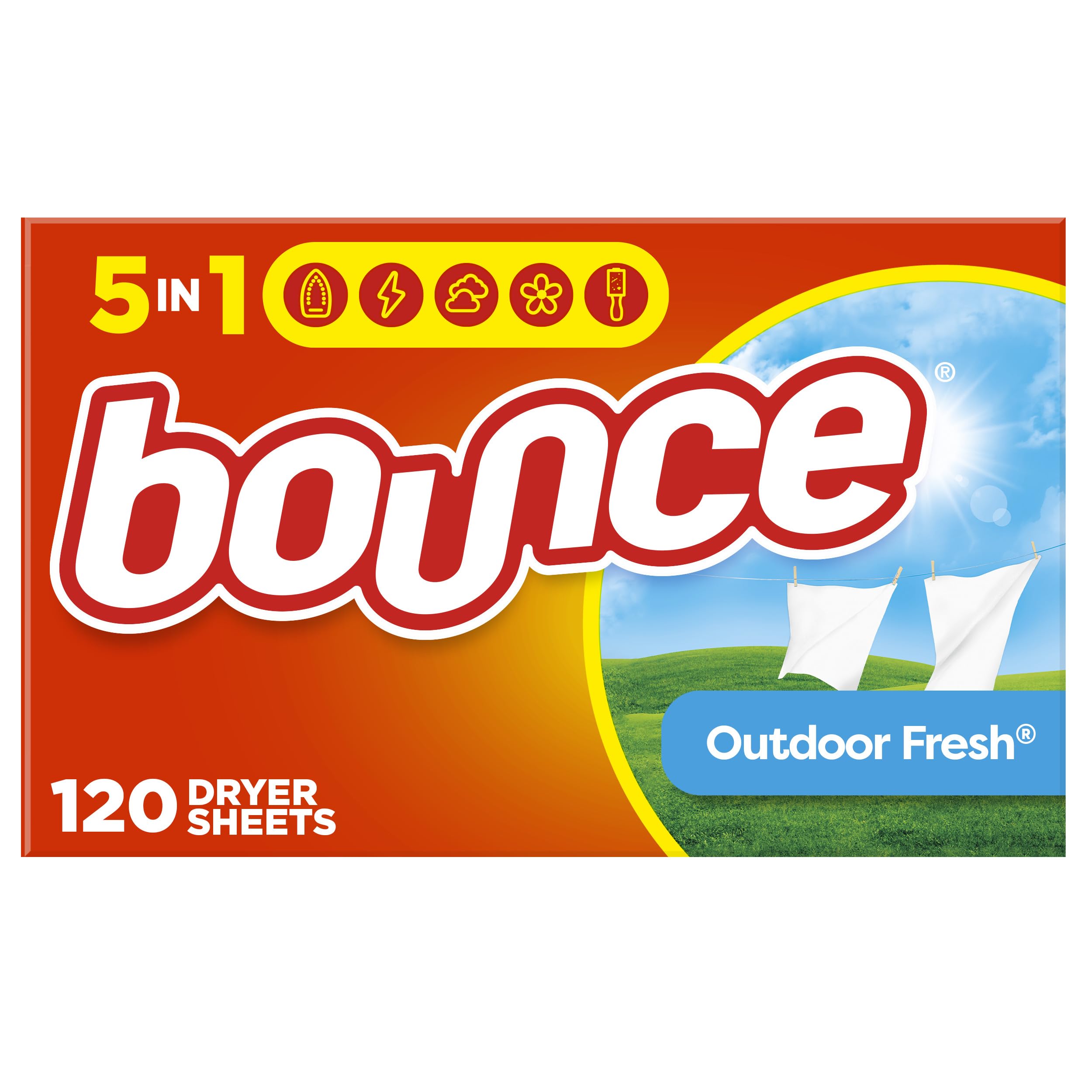 

Bounce Outdoor Fresh Fabric Softener 120 count Sheets,