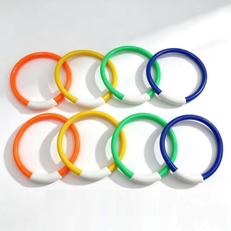 Portable Diving Rings Colorful Sinking Underwater Swim Training Toys for Kids Pool Games Summer Travel Beach Water Play Accessories