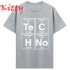 New Funny Graphic Unisexs Tshirt Te C H No Techno Pop Music Short Sleeved Tees Unisex Tshirt Oneck Unisex Top Unisexs Clothing