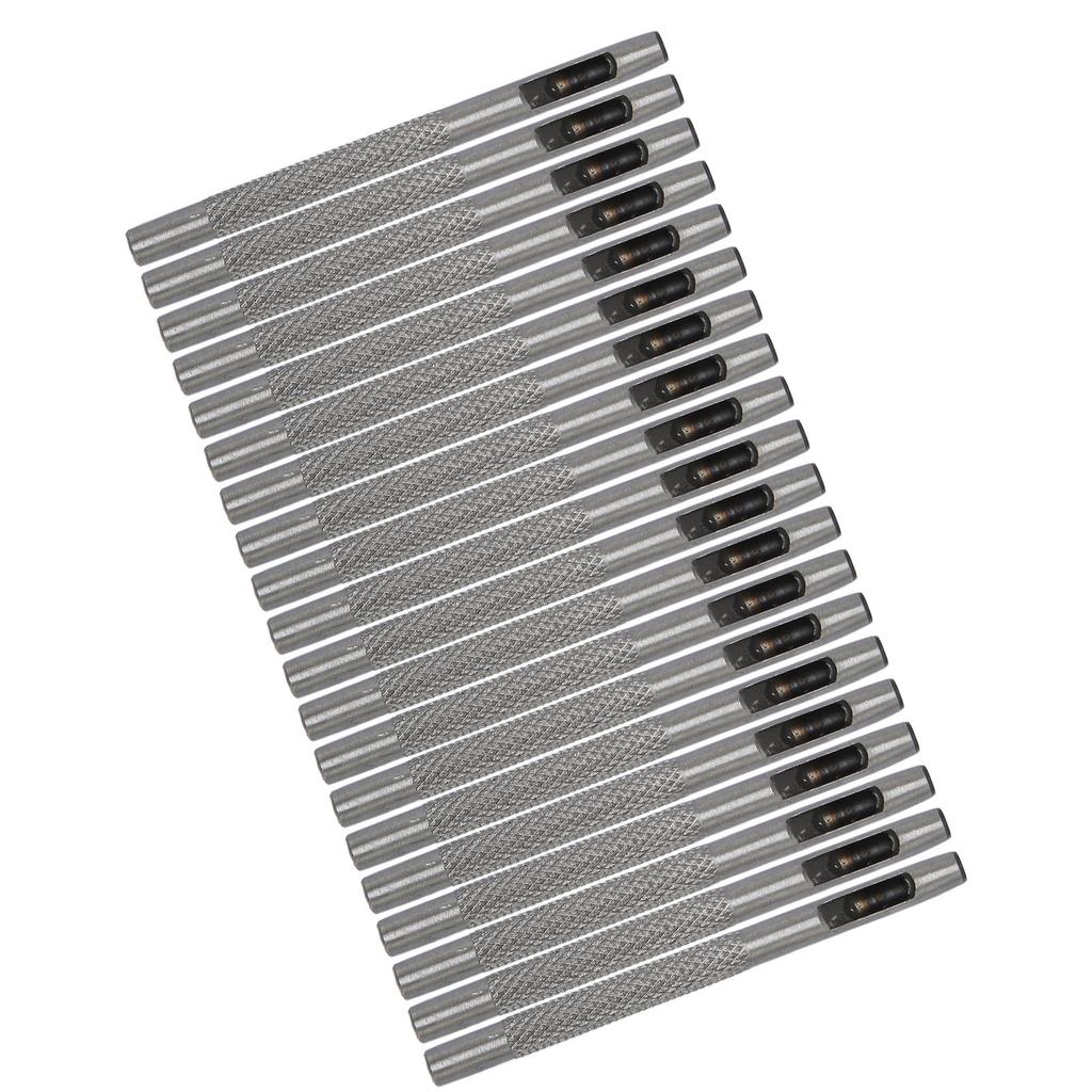 20pcs Leather Hole Punch Professional Carbon Steel Leather Hollow Punch Tool for Leather Gasket Belt Fabric Paper Plastic