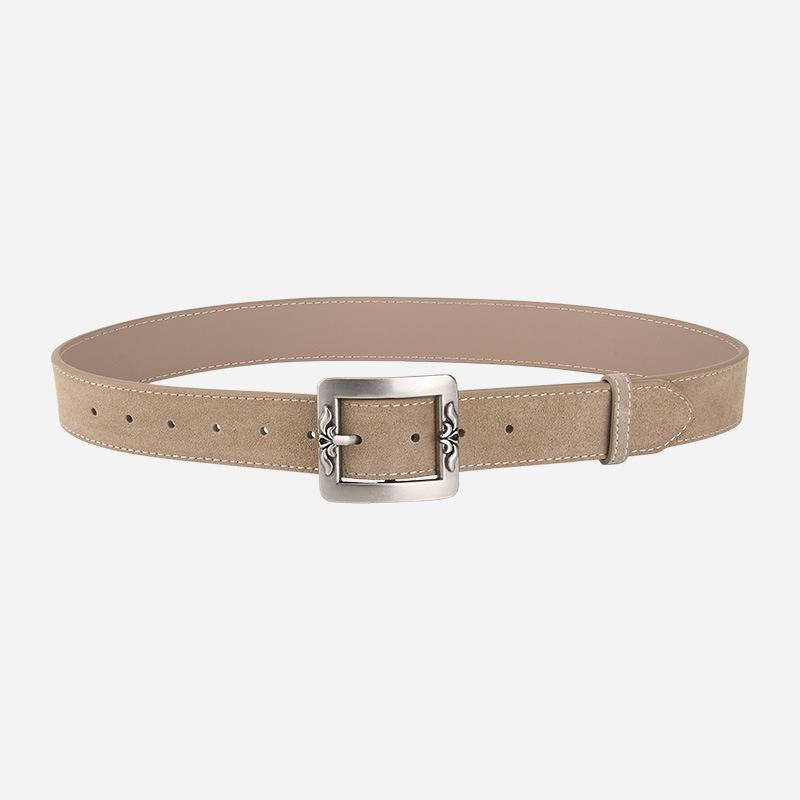 Ew Fashion Trend Pin Buckle Belt Simple Casual Versatile Real Cowhide Belt Eans Decoration