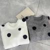 Women's Retro Polka Dot Fluffy Knit Sweater with Stand-Up Collar - Slimming Autumn/Winter Top