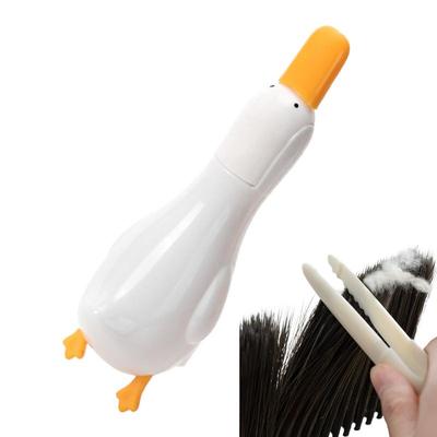 Haarreinigungsschaufel süße Ente Badezimmerwaschbecken Haarclip Wandmontierter Müllclip Tischpinzette Kehrwisch Reinigungsclip
