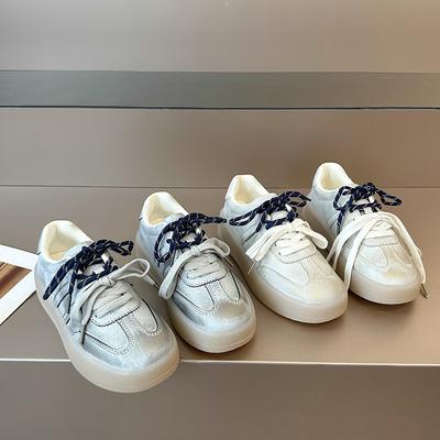 2025 Frühling neue Retro deutsche Trainingsschuhe Damen dicksohlige erhöhende Freizeitschuhe transparente Sohle Rindensehne Sohle Damenschuhe Board-Schuhe
