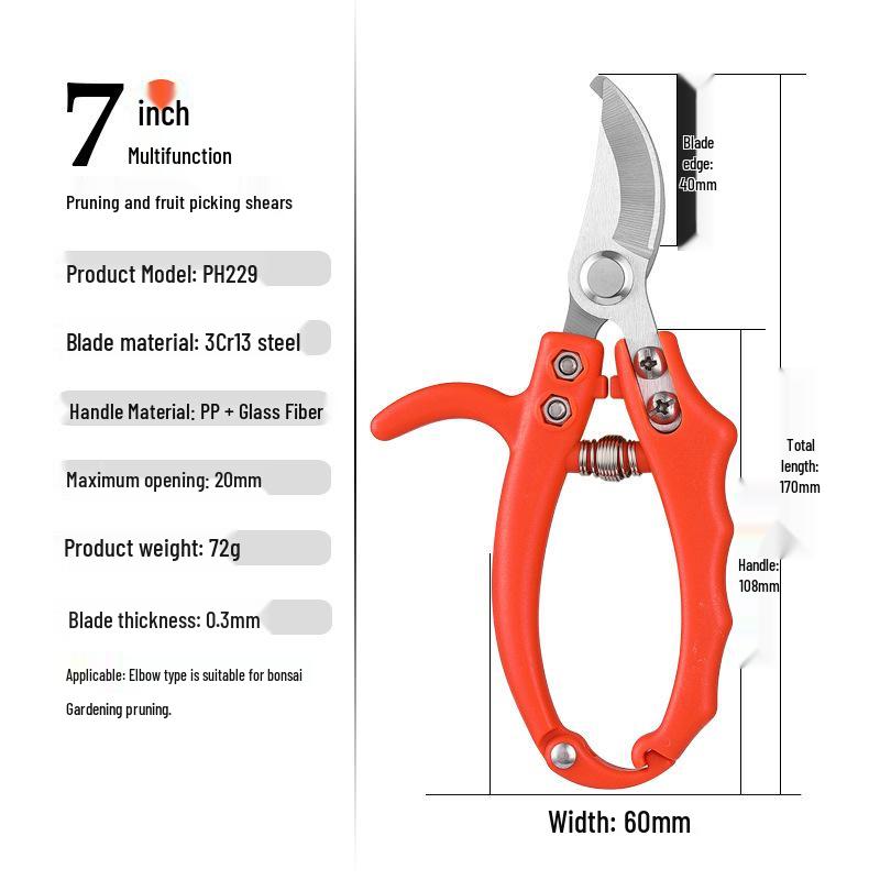 Professional SK5 Pruning Shears: Garden Grafting & Trimming Tools for Plants, Flowers & Tree Branches.