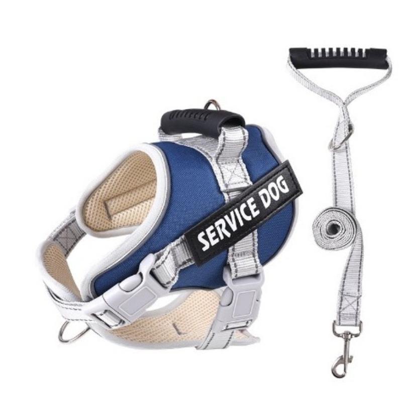 Neuer großer hundespezifischer Brust- und Rückenriemen, Nachtreflektierend und atmungsaktiv, Explosionssicher, Stoßfest und Ausbruchsichere Leine