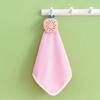 1/4 Pièces Mignon Dinosaure Bleu Type Suspendu Super Absorbant Corail Serviette Mignon Dessin Animé Pour Usage Domestique Bébé Nettoyage Mains Lingette