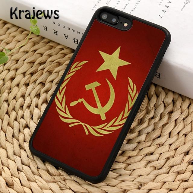 Krajews New Style Russia Soviet Flag Soft Phone Case Cover For iPhone 17 Air 16 15 14 plus 11 12 13 pro max coque Fundas