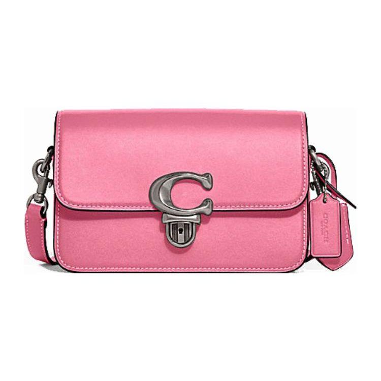

Coach Studio 19 Push Button Closure Leather Tote Shoulder Bag Women bags Pink CJ250-LHVDT Basic Set (Bag+Dust Bag)