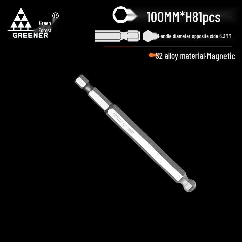 Green Forest High-Hardness Ball Head Magnetic Hex Screwdriver for Electric & Hand Drills