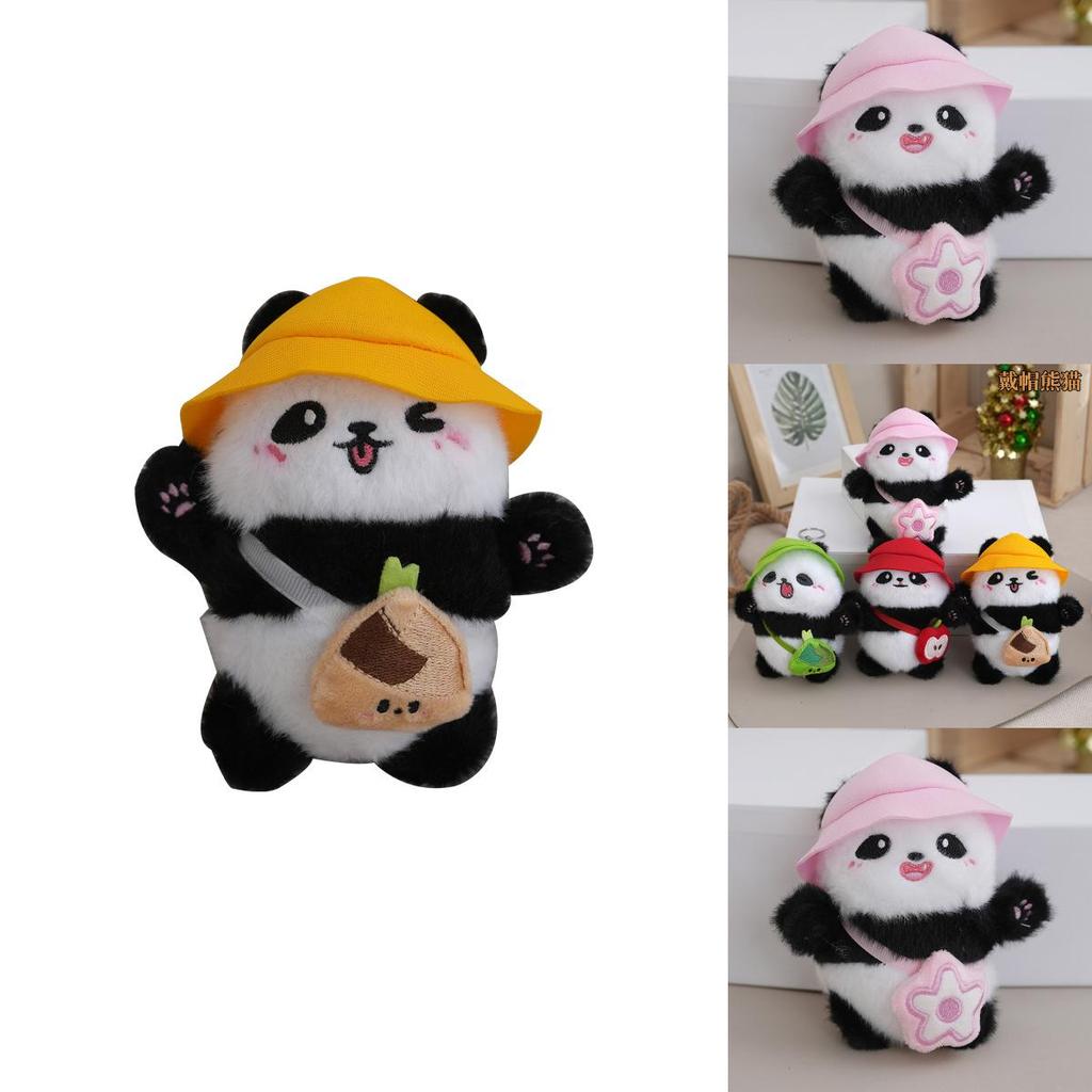 Keyifli Mini Peluş Panda Anahtarlık Bebek Sevimli Dolgulu Hayvan Kolye Ucu