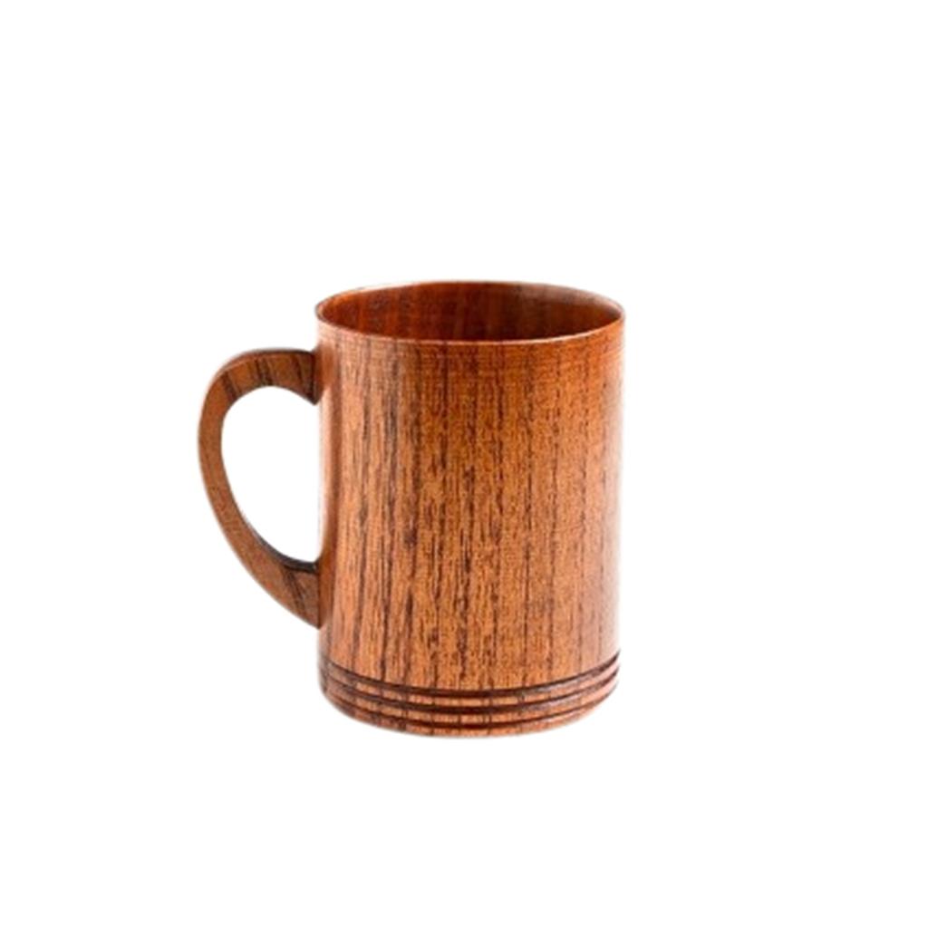 Boccale da birra, tazza da caffè in legno, tazza creativa in legno con manico, tazza resistente alle alte temperature