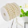 8mm Size Pearl Beads Garland Beige Color Faux Pearl Beads Garland White 10M Pearl String Floral Centerpieces