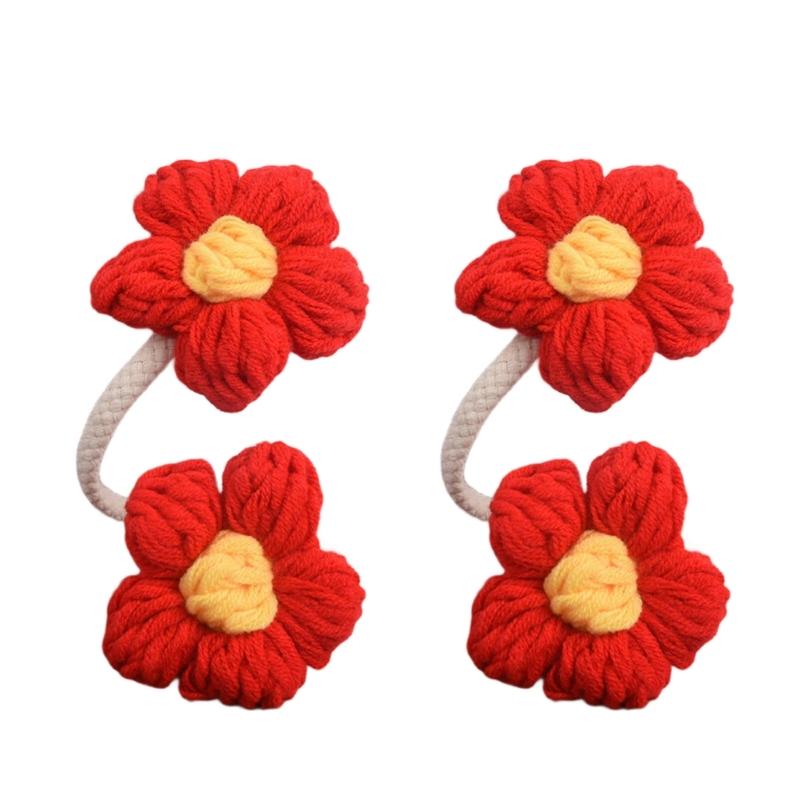 Curtain Tiebacks Decorative Curtain Holdbacks Retro Flower Curtain Buckles Clips Drapery Holdbacks Office Home Decors