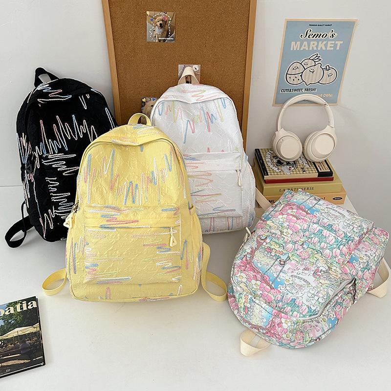 Student Schultasche Mädchen Computer Rucksack bunt gestreift Reiserucksack