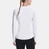 Under Armour Printed Fitted Training Sweatshirt Crew Neck Long Sleeve T-Shirt Women Tops White 1366979-100