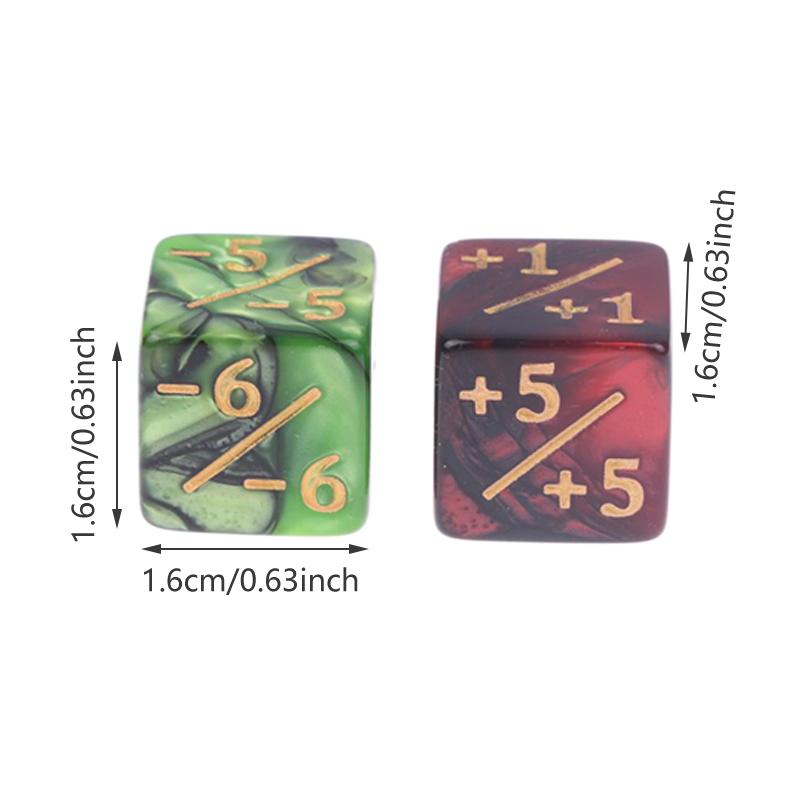 1 Stk. 16 mm 6-seitige Würfelzähler +1/-1 Würfel Kinderspielzeug Zählwürfel für Spiel