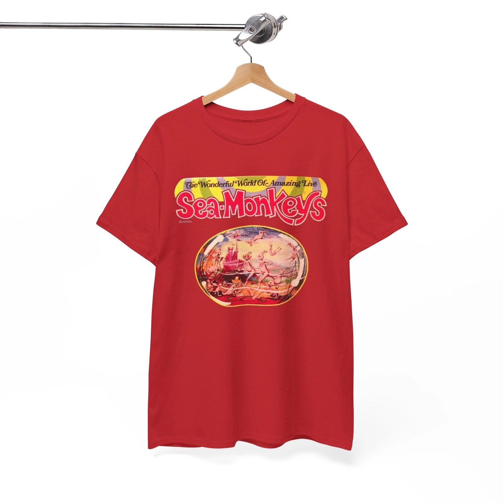 The Amazing Live Sea-Monkeys T-Shirt, Stanley Desantis 70s Comics Books Unisex S