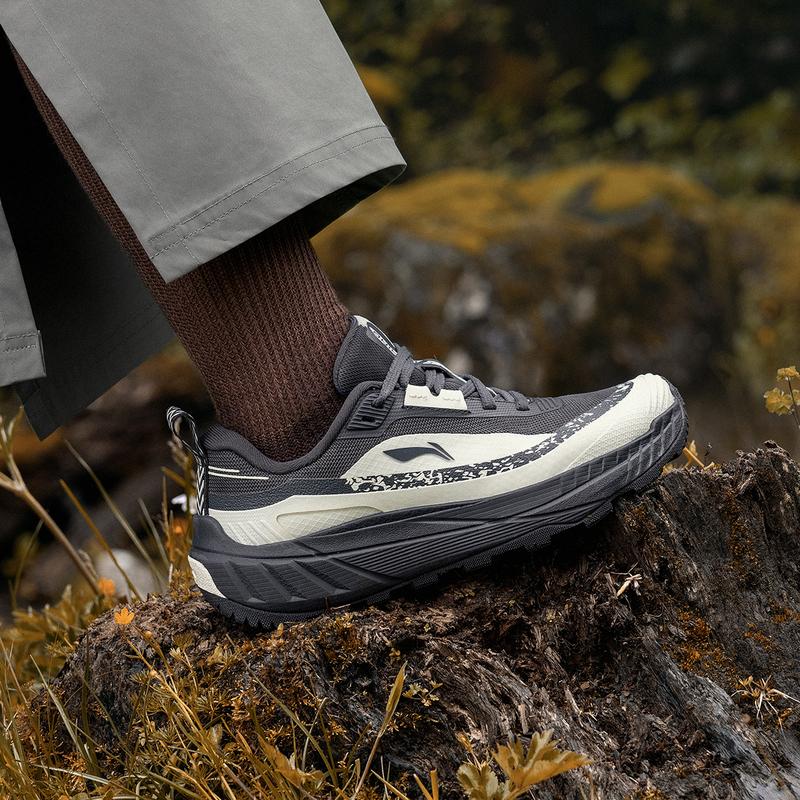 Li Ning Outdoor CF Tracing, Yijie Lite 2.0 Comfortable Abrasion Resistant Support Low top Hiking Shoes Women's AHTU008-4