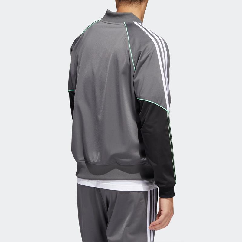 Adidas Originals Long Sleeve Sports Jacket Men Jackets Gray HI3002