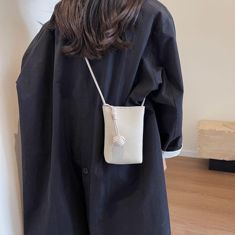 Kvinner Lær Liten Crossbody Veske Designer Mobiltelefonveske Lett Skulderveske Dame Reiseveske