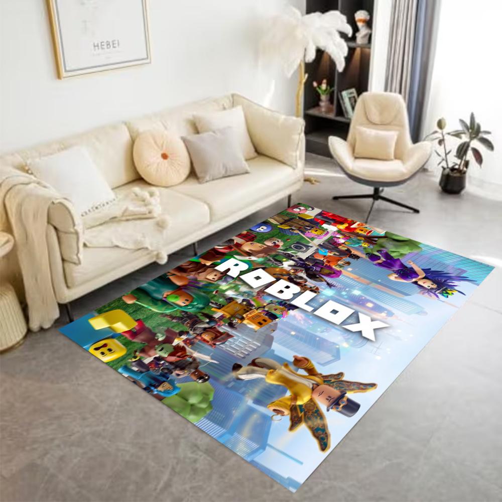 Roblox Neon Roblox Graffiti Area Rug Design For Living Rooms Decorate Room Balcony Foyer Antislip Rug Office Home Decor Perfect Gift For Friends Famil