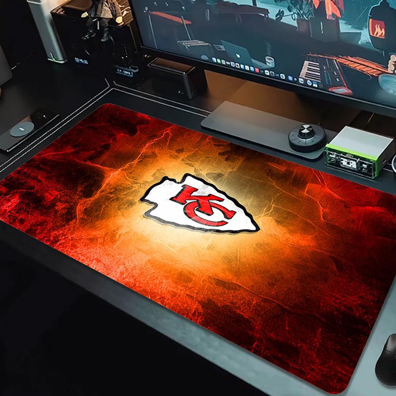 Kansas City Chiefs Color Mouse Pad Large Gaming Table Cushion Non-slip Laptop Tablet Big Mousepad XXL Mat Mini PC Playmat With Lock edge